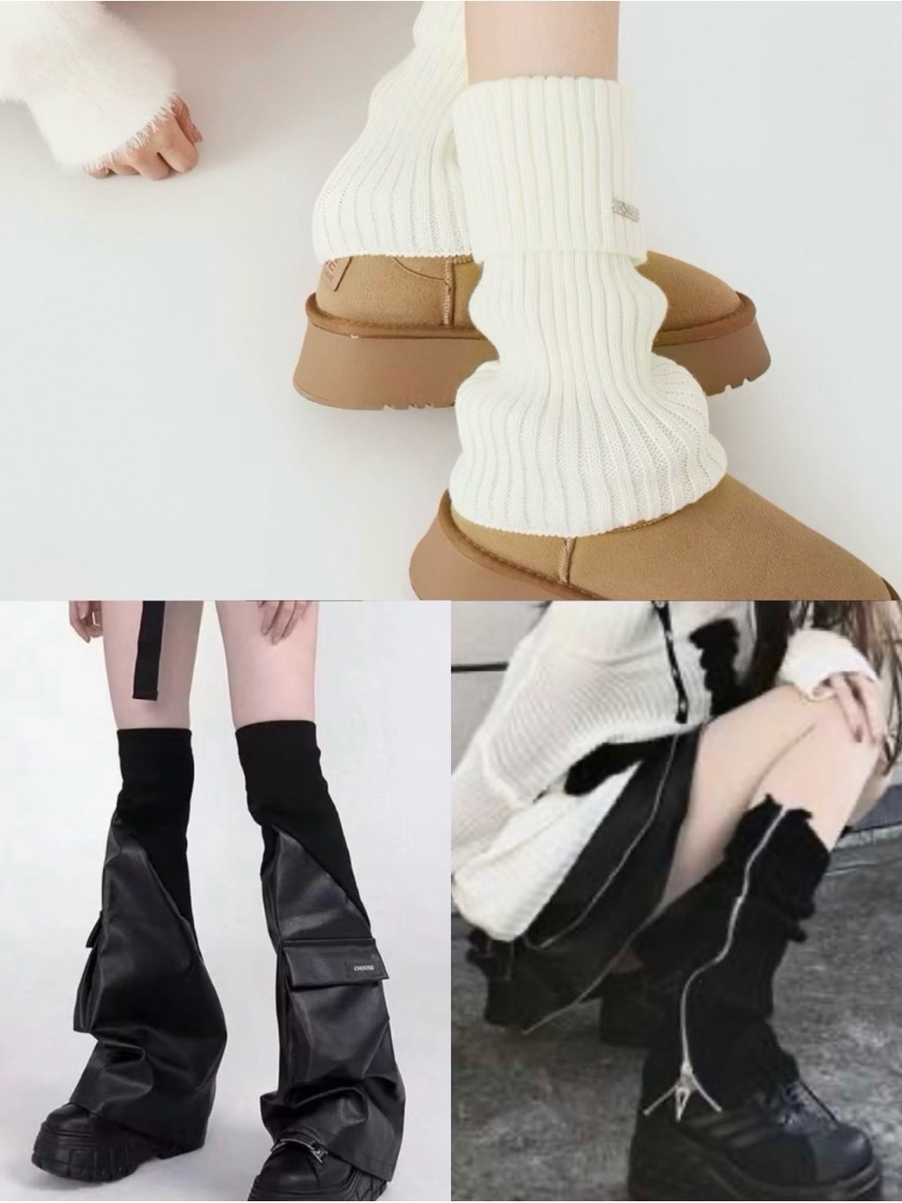 Y2K Leg Warmers / Boot Covers Set of 3 – Kpop Dance & Photo Outfit